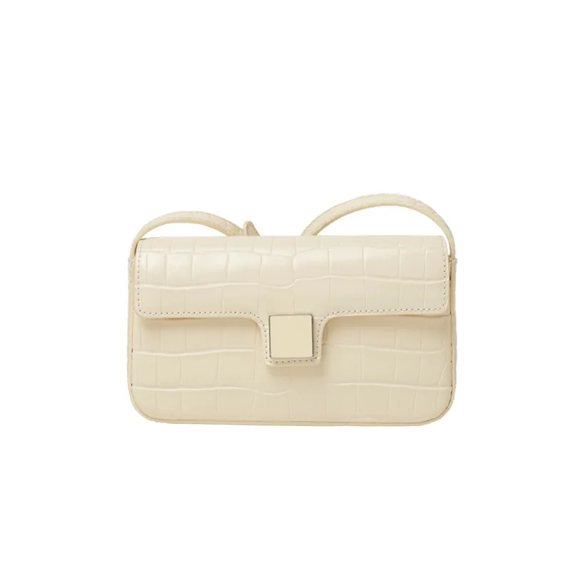 

2021 new fashion leather women's bag fashion crocodile small square bag versatile mobile phone bag