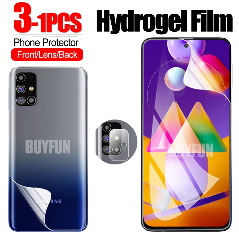 

1-3PCS Hydrogel Film For Samsung Galaxy M31 Prime M31S Screen Protector samsun m 31 s 31s Water Gel Protective Film Camera Glass
