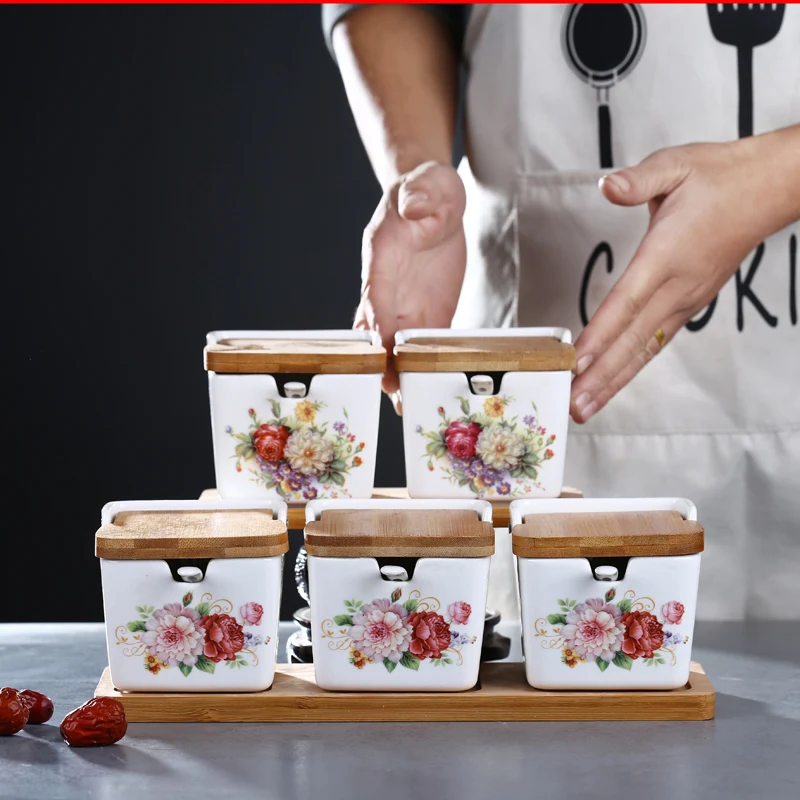 Сахарница в Корейском стиле домашний кухонный набор керамическая плитка банки
