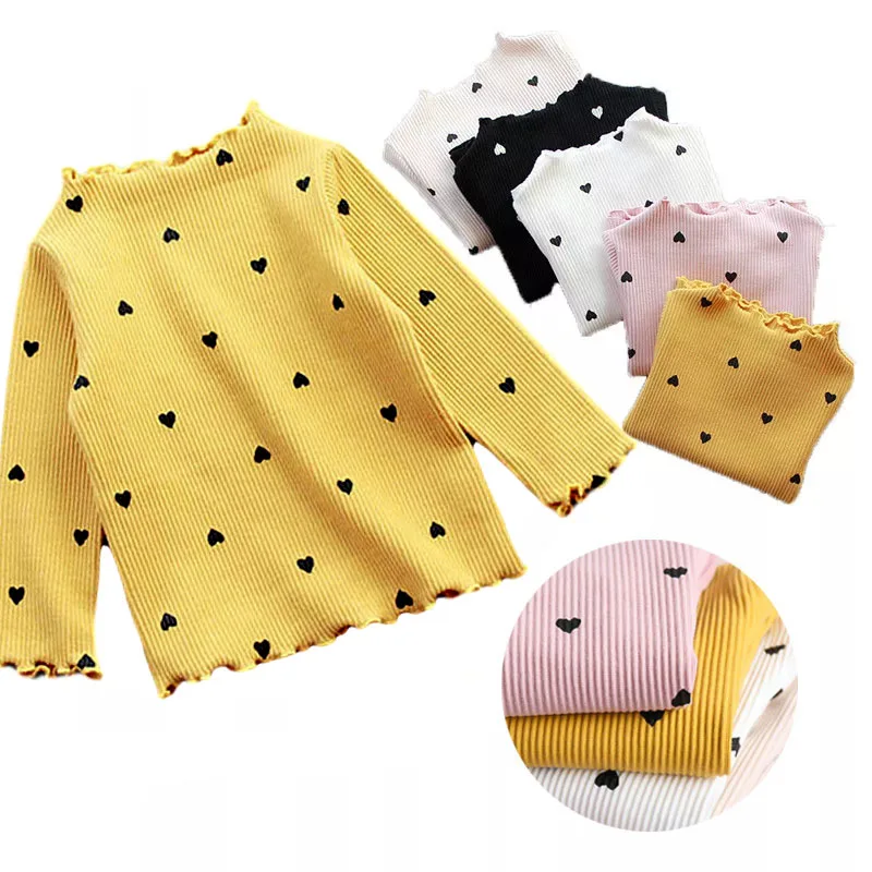 Демисезонные детские рубашки футболка с длинным рукавом для детей хлопковая