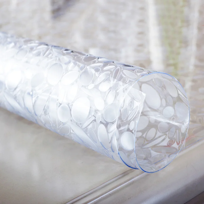 Прозрачная скатерть из ПВХ непромокаемая маслостойкая коврик для журнального