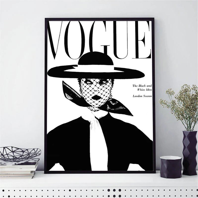 NOOG черно-белое Скандинавское украшение настенные художественные холст плакаты и