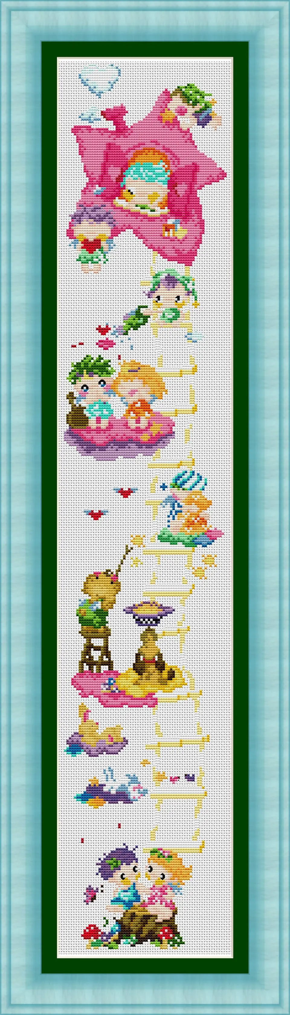 

SG050 Height Chart Table With Length Scale Cross Stitch Craft for Baby Cross stich Kit Package Embroidery Set Counted Kits