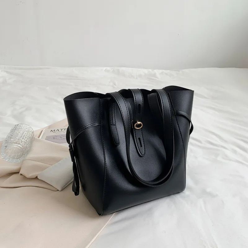 

Original Brand Retro Bag Handbags 2021 Korean Fashion Simple Large-capacity Shoulder Bag Big Bag 2-in-1 Tote Bag