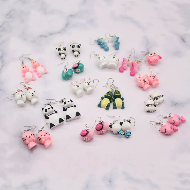 Серьги Dayoff в Корейском стиле женские креативные висячие украшения виде животных