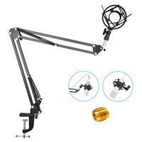 neewer adjustable microphone suspension boom scissor arm stand for radio broadcasting tv stations for blue yeti snowball yeti x