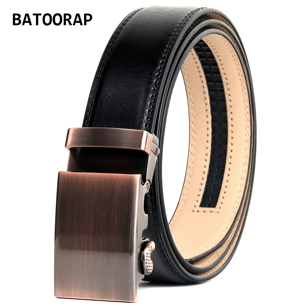 

BATOORAP Genuine Leather Belt Black Fashion 2021 Designer Belts Men Casual Vintage Automatic Buckle Trouser Strap Dress BA-R019