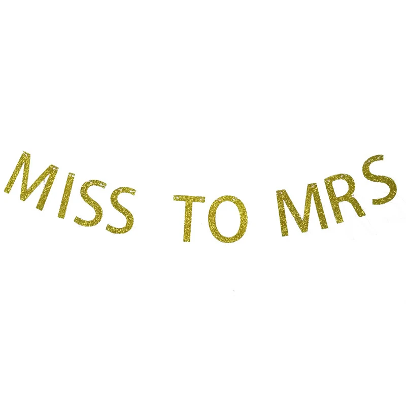 Chicinlife блестящая золотая гирлянда для девичника Miss To Mrs | Дом и сад
