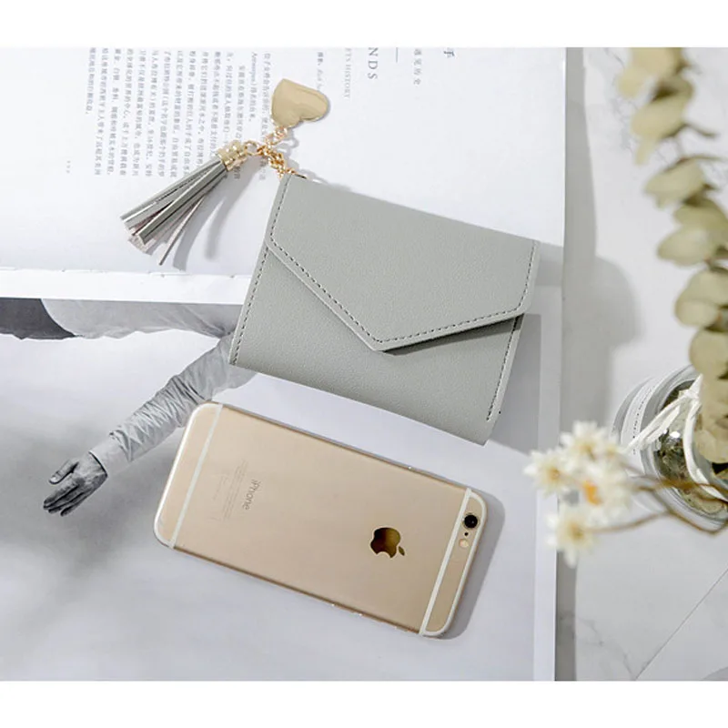 Женский короткий кошелек женский модный с кисточками женские Мини кошельки