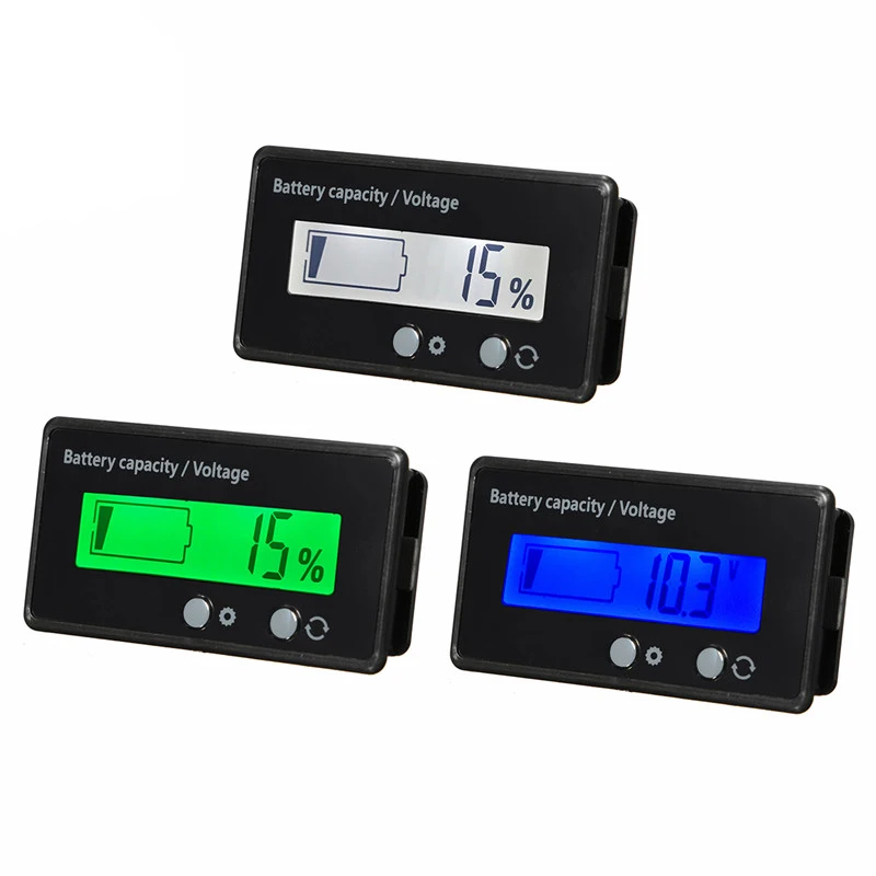 Светодиодный цифровой вольтметр ЖК дисплей 12 В 6 63 в|Портативные осветительные