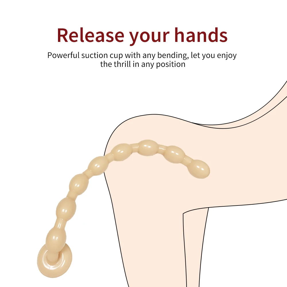 50 см супер длинный анальный шарик штекер с присоской простаты массажер Анальный