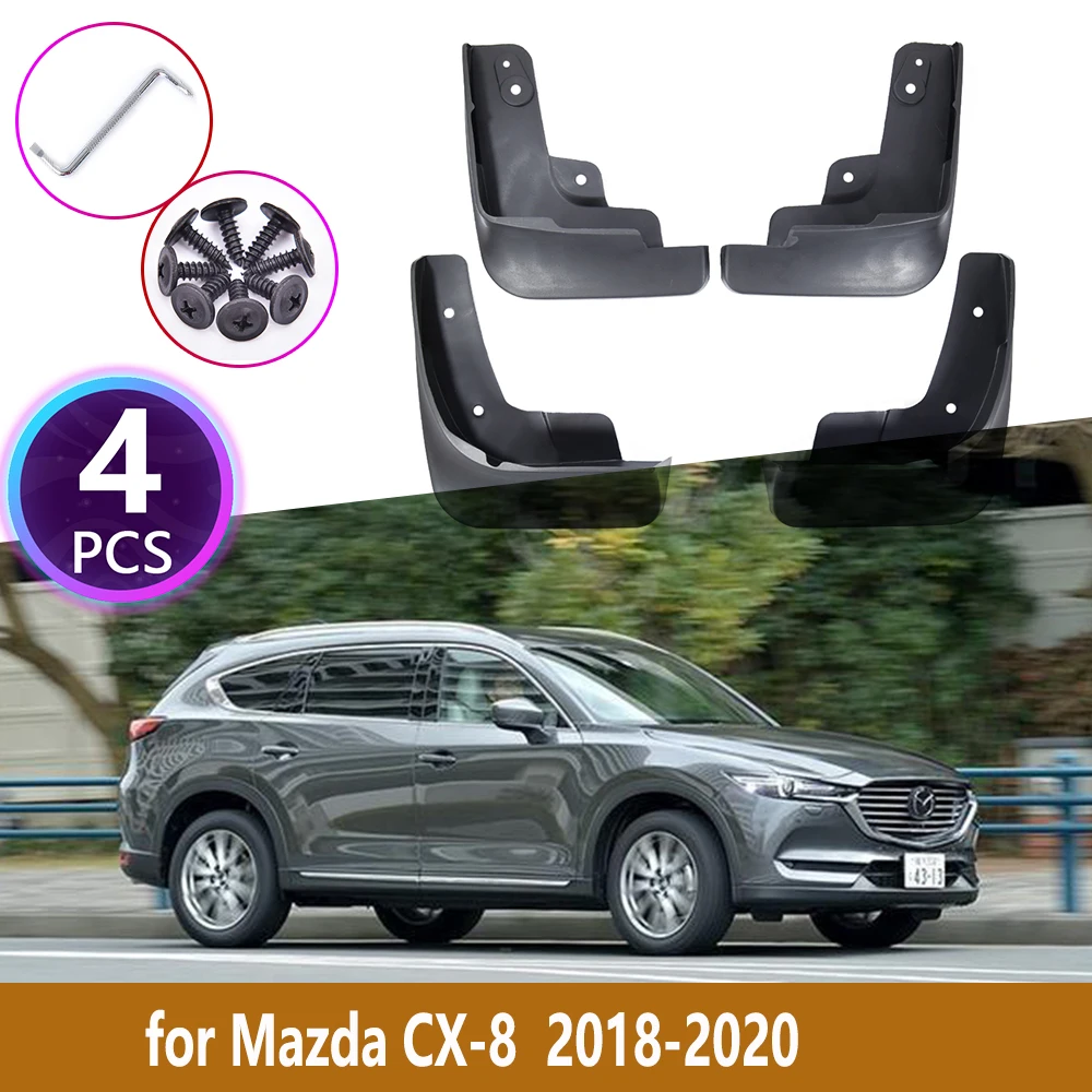 4 PCS Car Mudguards For Mazda CX-8 CX8 CX 8 2018 2019 2020 Cladding Splash Mud Flaps Mudflap Front Rear Wheel Accessories | Автомобили и