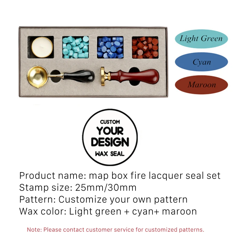 

33 Styles 6pcs/set DIY Wax Seal Map Gift Box Kit Detachable Stamp Spoon Set Sealing Beads Retro Wax Seal Wedding Packaging Gifts