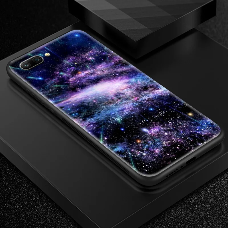 Чехол из закаленного стекла для huawei Enjoy 9s Honor 7A Pro 7C 7X 8A 8X9 10 Lite Magic 2 Play mate 20 Pro Nova2 3 4 Design Sky shell - Цвет: W341