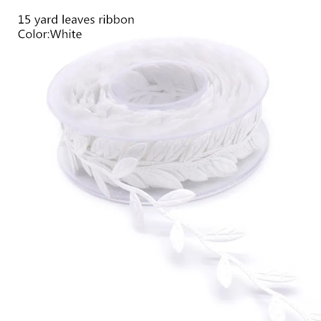 15 Yard White 1 ярд имитация зеленых листьев плетение пеньковая веревка DIY Свадьба День рождения свадебное украшение из ротанга подарочная упаковка букета веревка 5 мм - Цвет: 15 Yard White