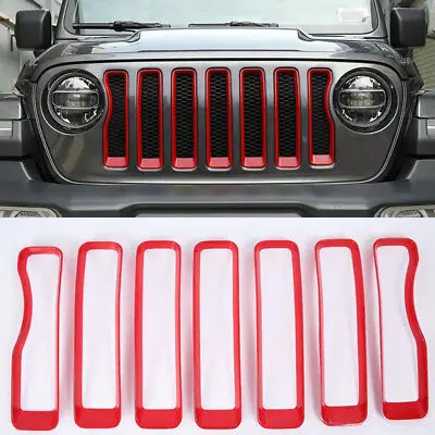 

7 шт., передняя решетка для Jeep Wrangler JL 2018-2019