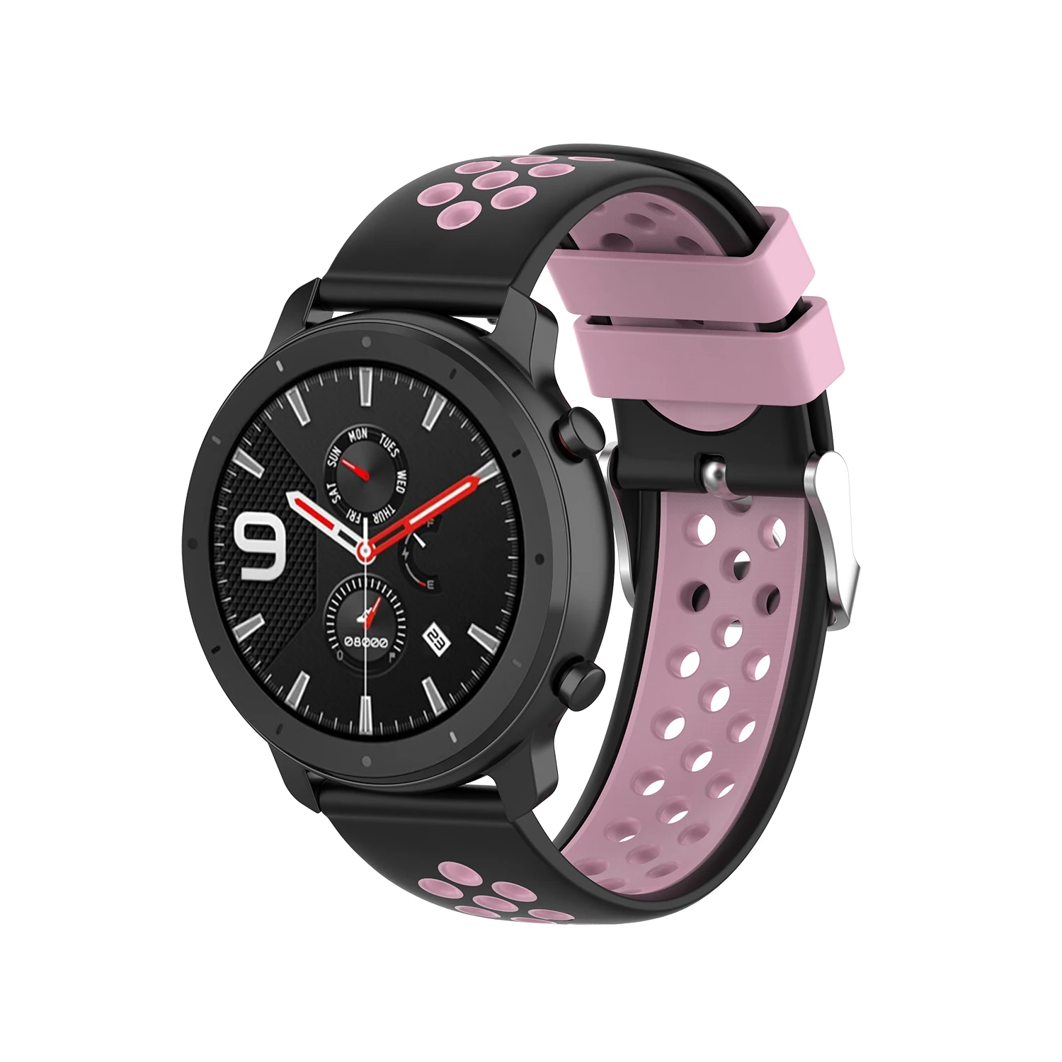 Цветной силиконовый ремешок для часов AKBNSTED 20 мм 22 мм для Xiaomi Huami Amazfit Bip Youth/GTR 42 мм 47 мм для huawei Watch GT/Magic