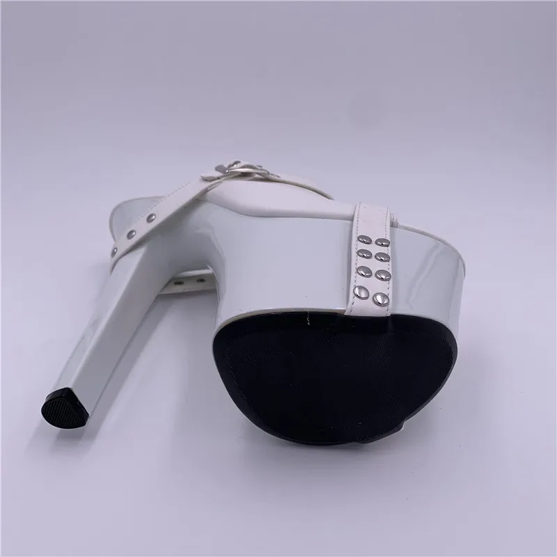 Rivet embellished women's high heel 17cm slippers 7 inch hand-made dancing shoes | Спорт и развлечения