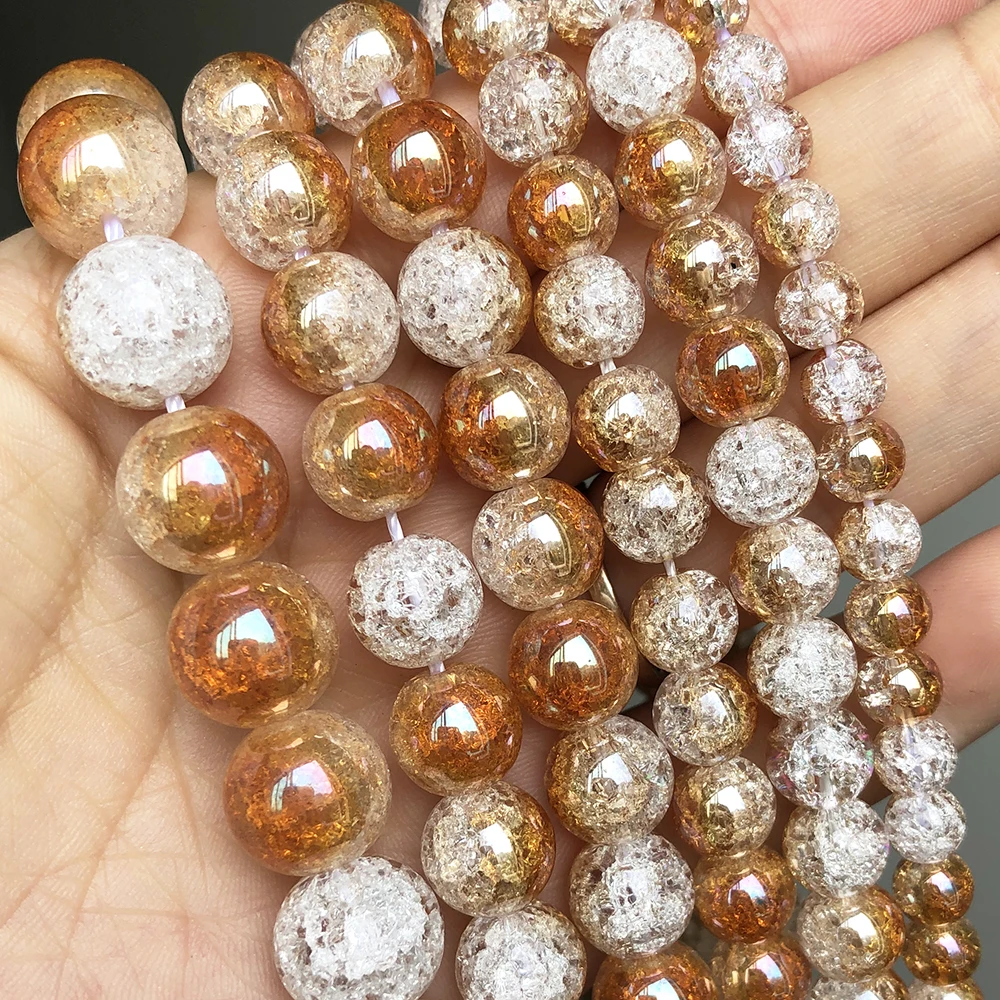 Бусина-Разделитель с треснувшим кристаллом для браслета 15 дюймов 6 8 10 12 мм |