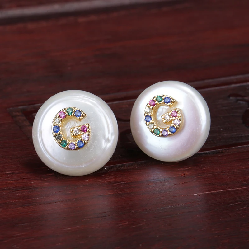 

Серьги-гвоздики женские, 5 шт./лот, с пресноводным жемчугом