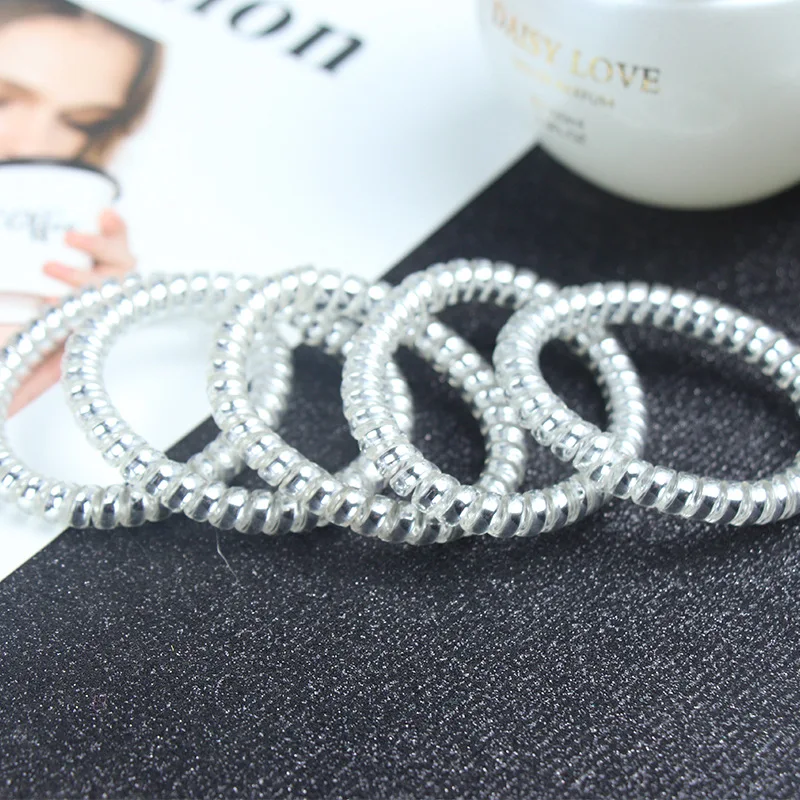 Резинки для волос силиконовые прозрачные 100 шт. |