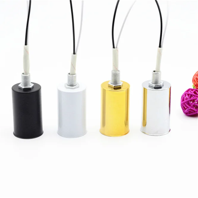 

DHL 100PCS E27 E14 Lamp Base Holder Screw Ceramics Shell Bulb Light Screw Socket with wire 110V/220V DIY Lighting Accessories