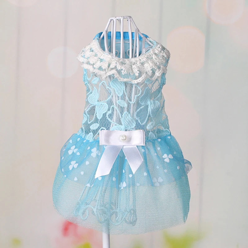 

Lace bow skirt dog summer dress sexy lace dress cat pet clothing Tutu Dress Clothes Cute Flower Pet Dress Cozy Summer Puppy