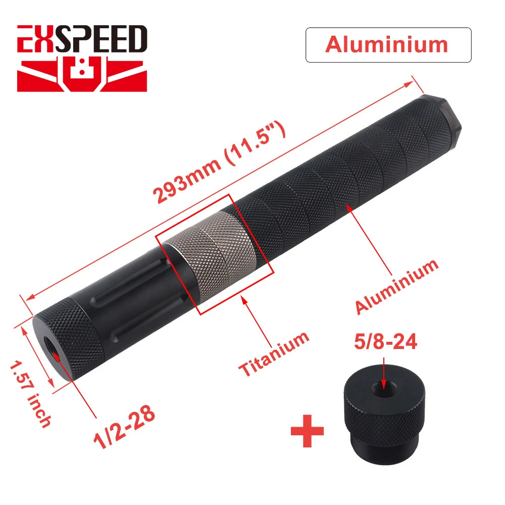 

1.57 Aluminum Titanium 1/2x28 modular For NaPa WIX Car 11.5 inch 9mm 1.375X24 adapter 5/8x24