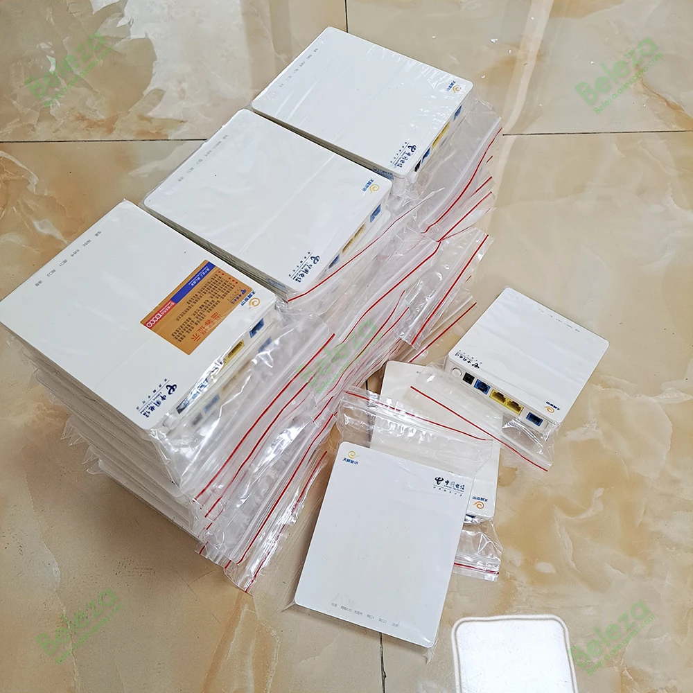 Оптоволоконный маршрутизатор с адаптером питания 10 шт. HG8120C EPON GPON XPON 2FE 100mbs ONU две