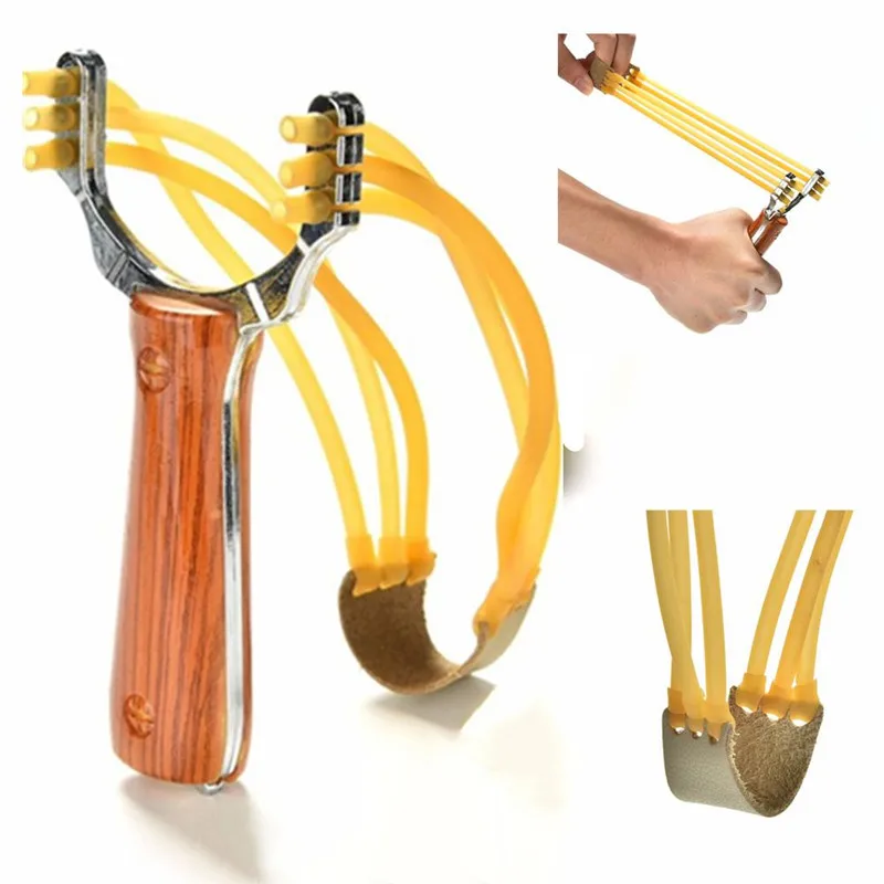 

Powerful Slingshot AluminiumAlloy Slingshot Catapult Bow Camouflage Un-hurtable Outdoor Hunting Games Sling shot Accessories