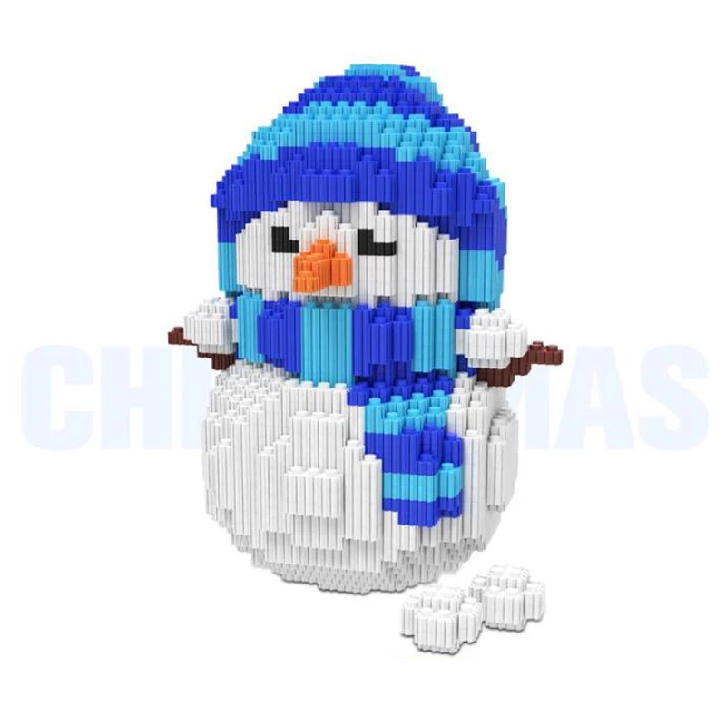 

Xizai 8061 Merry Christmas Gift Snowman 3D Model 3426pcs DIY Mini Building Blocks Bricks Toy 20cm tall for Children no Box