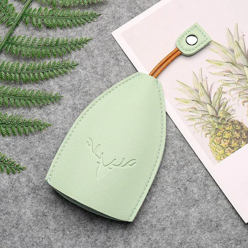 Женская кожаная Выдвижная сумка для ключей с милым мультяшным мужской держатель