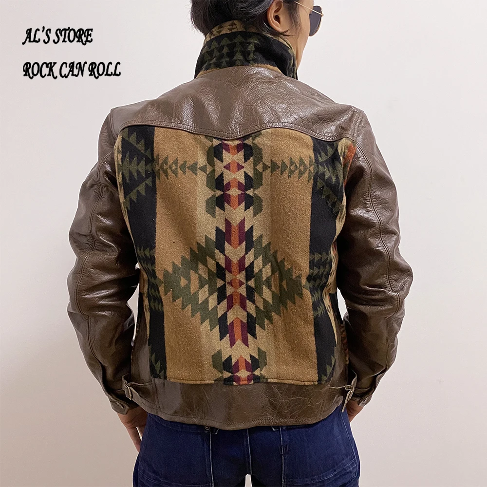 

XW298 RockCanRoll, читайте описание! Высококачественное пальто из натуральной коровьей замши и шерсти воловьей кожи стильная прочная куртка Navajo
