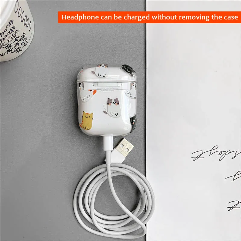 Для Apple Airpods милый котенок щенок Фламинго жесткий чехол Bluetooth беспроводная