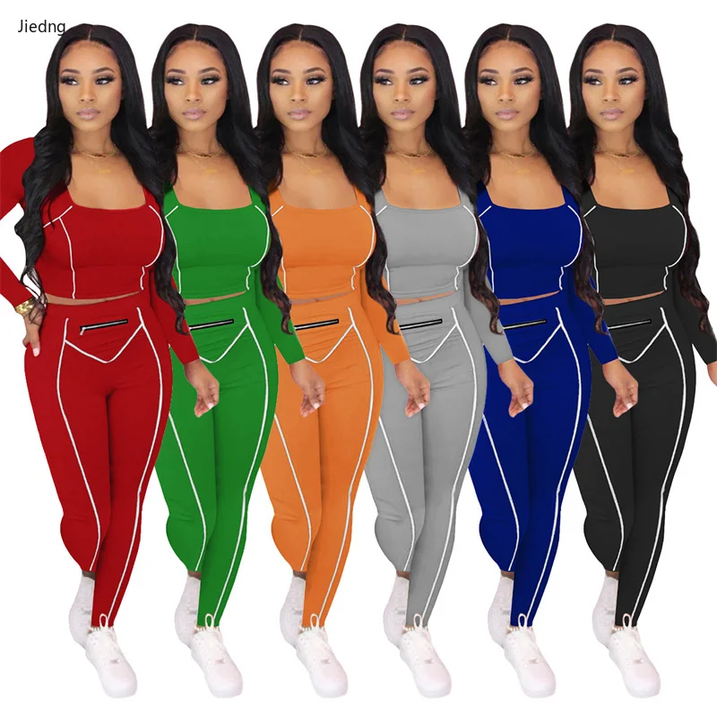 

Autumn Womens 2 Two Piece Jogger Pants Suits Sweatsuits for Women Solid Color 2 Two Piece Set Streetwear Tracksuit