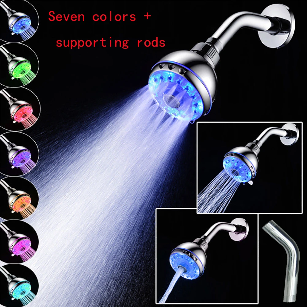 

UV Easy Install Temperature Control Shower Head Universal Sprinkler Adjustable Water Color Changing