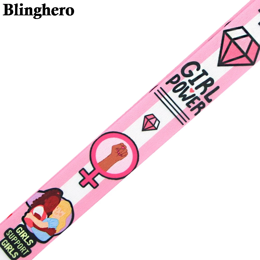 CA1476 Feminism Keychain Lanyards Badge Id Holder ID Card Pass Cell Phone USB Neck Straps Key Band Gift for women | Мобильные