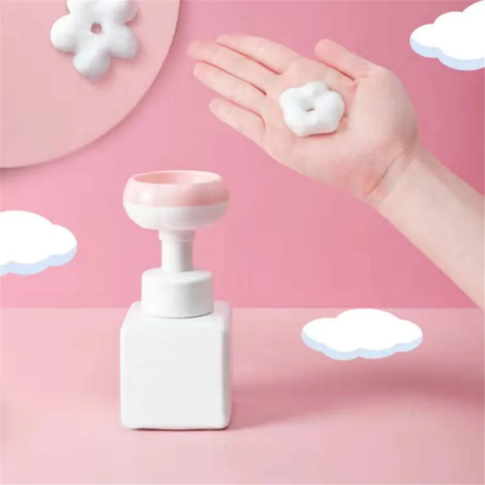 

250ml Liquid Flower Shape Soap Dispenser Foam Pump Travel Empty Bottle Shower Gel Foam Pump Bottle Facial Cleanser Container
