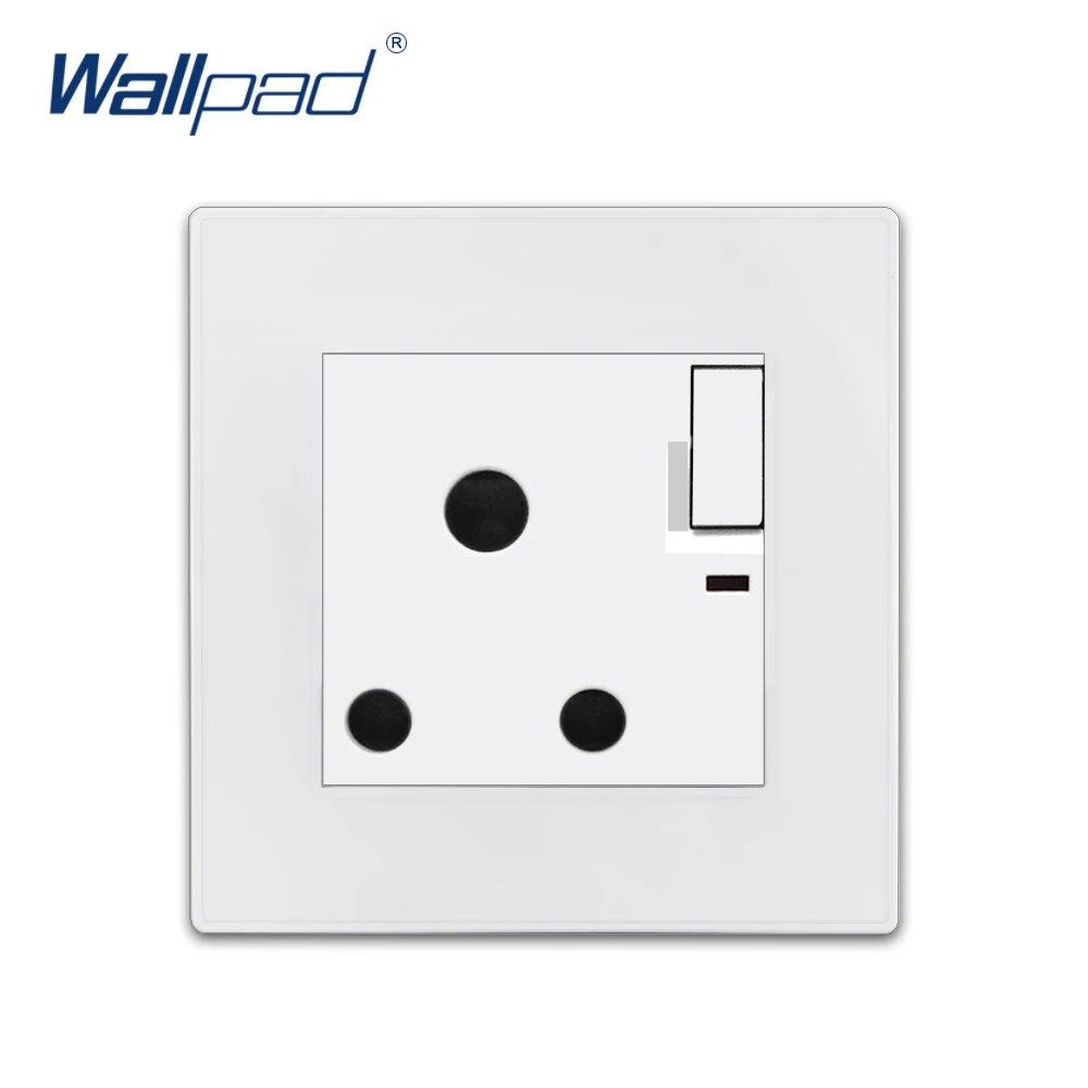 Wallpad электрическая розетка британского стандарта 15 А роскошная белая панель из