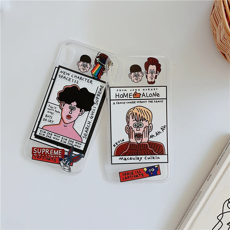 Мультяшный портретный граффити чехол для телефона iphone 11pro Max X XR 6 S 7 8 Plus Мягкий ТПУ