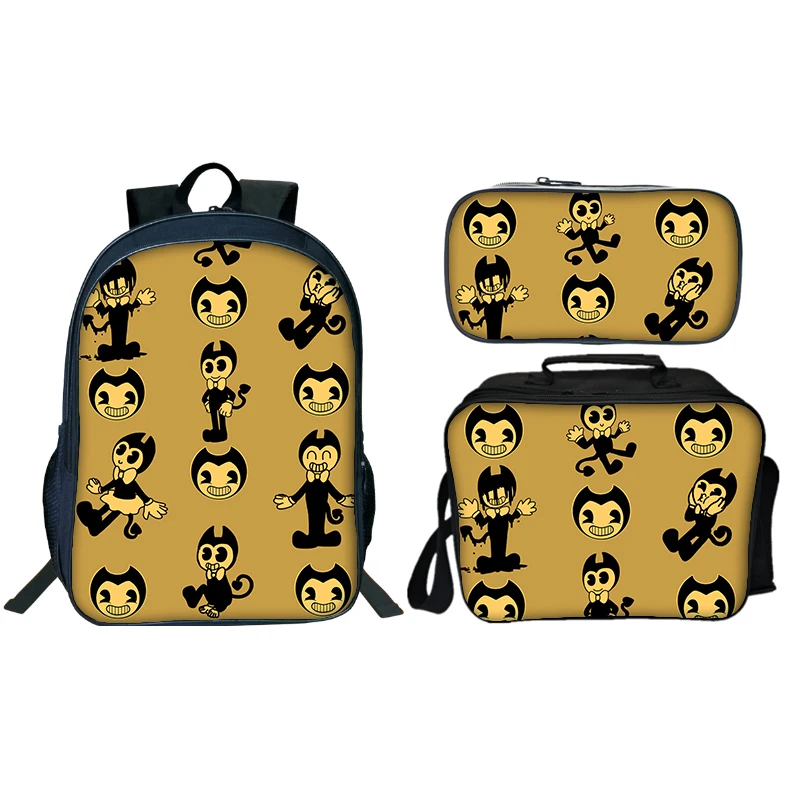 2020 Новая мода 3 шт./компл. Бенди и чернильная машина набор рюкзаков для мальчиков