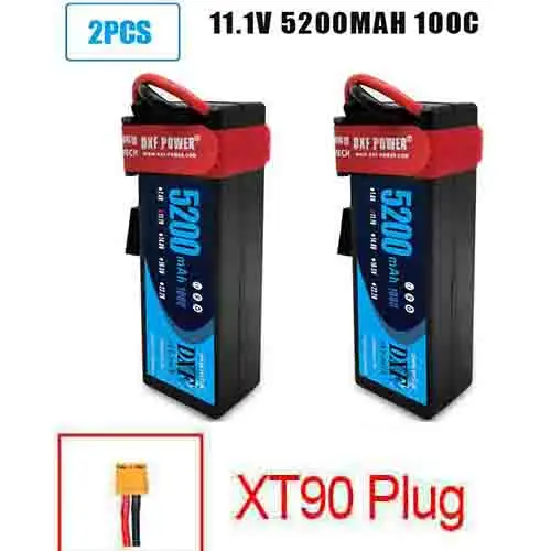 2PCS3S5200mahXT90 DXF Батарея Lipo 2S 3S 7,4 V 11,1 V 5200 мА/ч, 7000 мА/ч, 60C 120C 100C 200C 25C 50C на колесиках 1000 мАч 3S FPV RC вертолет автомобиля - Цвет: 2PCS3S5200mahXT90