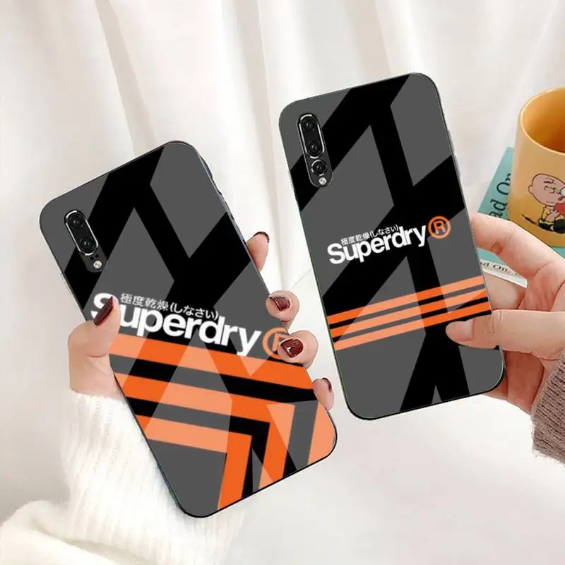 

British Street Fashion Phone Case Tempered Glass For Huawei P9 10 20 Pro Mate9 10 20 Honor7A 8X 9 10 Nova3i 5 Design Superdryes