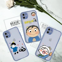 ranking of kings anime cartoon phone case gray color matte transparent for iphone 13 12 11 mini pro max x xr xs 7 8 plus cover
