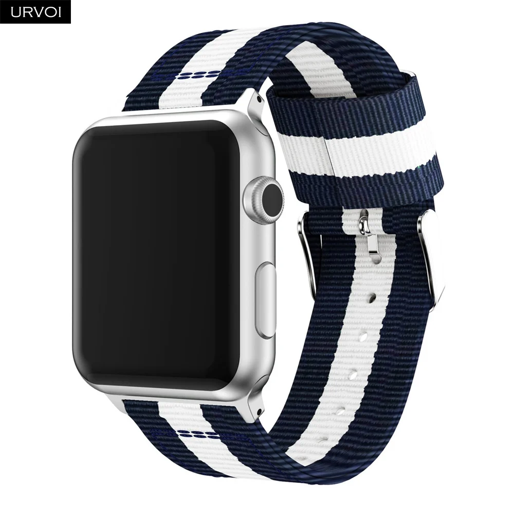 URVOI нейлоновый ремешок для apple watch series 3 2 1 прочный iwatch удобный тканевый на ощупь -
