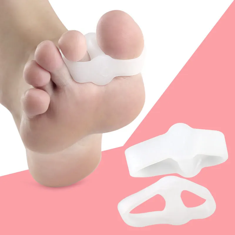 

45Pair Toe Separator Finger Protector Gel 2 Holes Ortodoncia Bunion Separators Stretchers Plantillas Para Los Pies Pain Relief