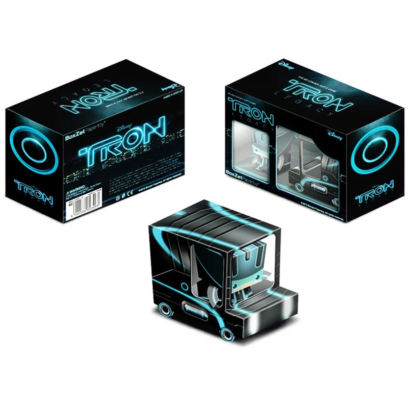 Автомобиль-фургон Tron Legacy Cubee складная коробка Милая бумажная 3D модель поделка