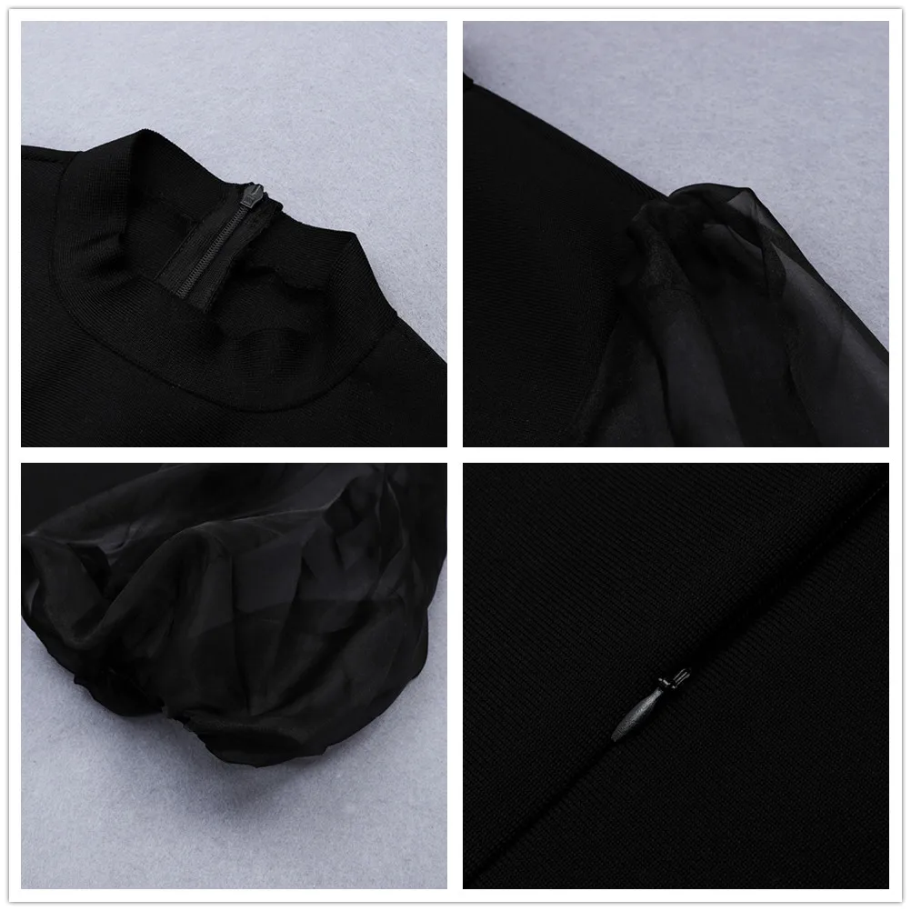 

Women Party Dress Vestidos 2020 New Summer Bandage Vintage 2020 Bodycon Sexy Clothes Black Club Elegant Midi Dress