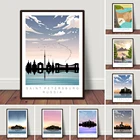 Постер в Санкт-Петербурге для российских поездок Художественная печать для спальни домашний декор