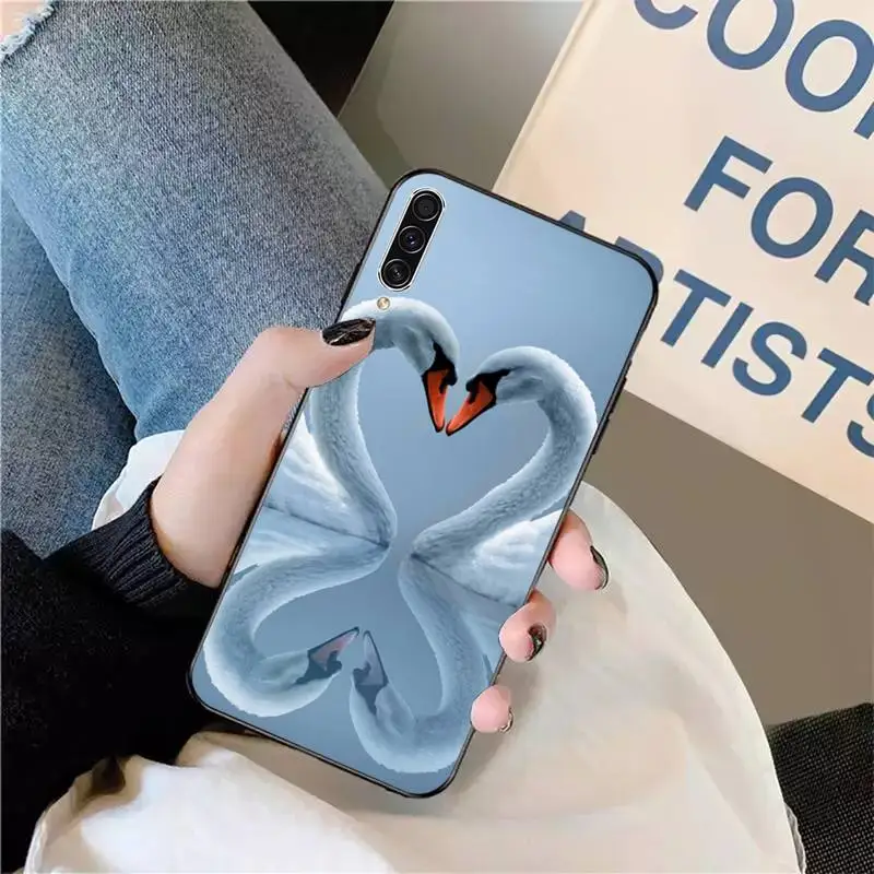 

swan Beautiful elegant animal Phone Case For Samsung galaxy A S note 10 7 8 9 20 30 31 40 50 51 70 71 21 s ultra plus